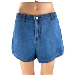 DTW Don't Think Twice Wim Women's Blue High Waisted Mom Denim Jean Shorts Sz 6